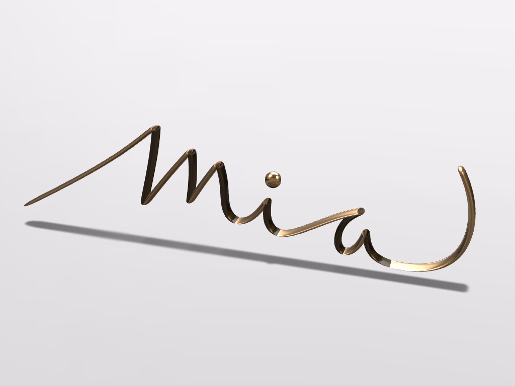 Mia is my name - 3D design by Mirka Biel Aug 4, 2016 Mia is my name - 3D design by Mirka Biel Aug 4, 2016