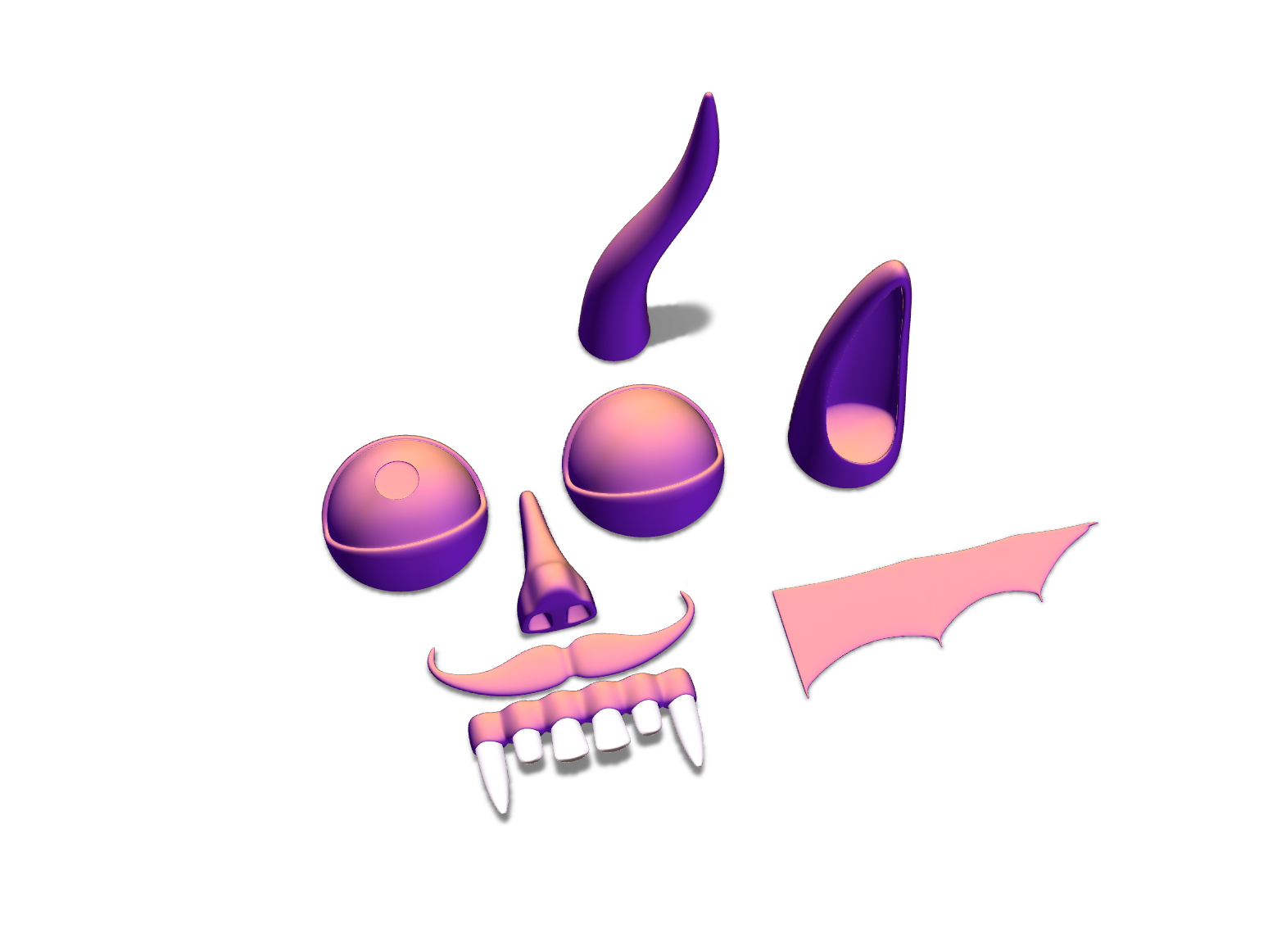 Halloween Decorations Set - 3D design by VECTARY on Oct 19, 2017 Halloween Decorations Set - 3D design by VECTARY on Oct 19, 2017