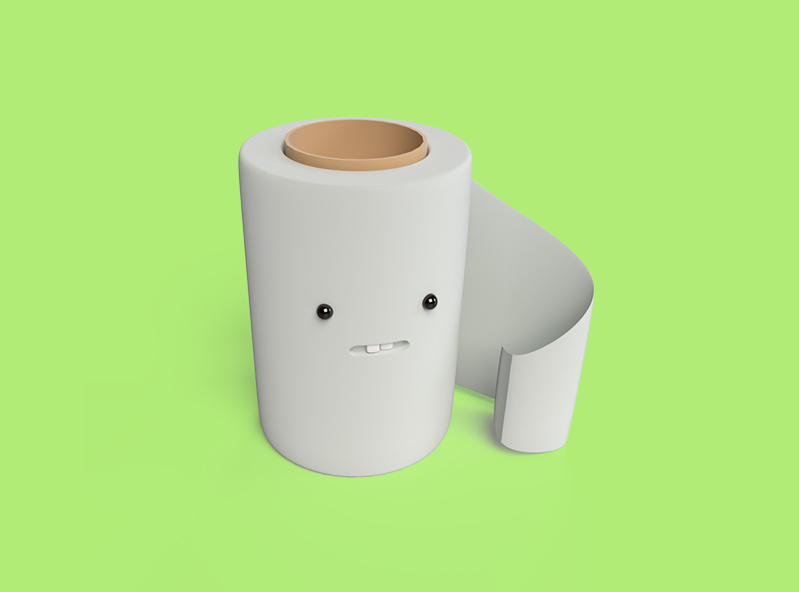 Toilet paper - 3D design by Mirka Biel on Apr 15, 2018 Toilet paper - 3D design by Mirka Biel on Apr 15, 2018