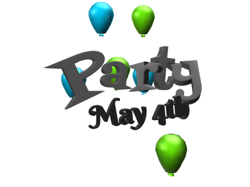 Party May 4th - 3D design by 3D Post Sharing on Mar 6, 2018 Party May 4th - 3D design by 3D Post Sharing on Mar 6, 2018