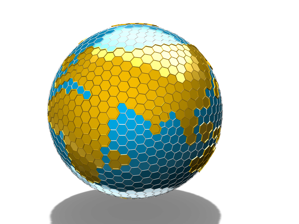 Hexagon Planet Earth - 3D design by BlockedGravity May 5, 2018 Hexagon Planet Earth - 3D design by BlockedGravity May 5, 2018