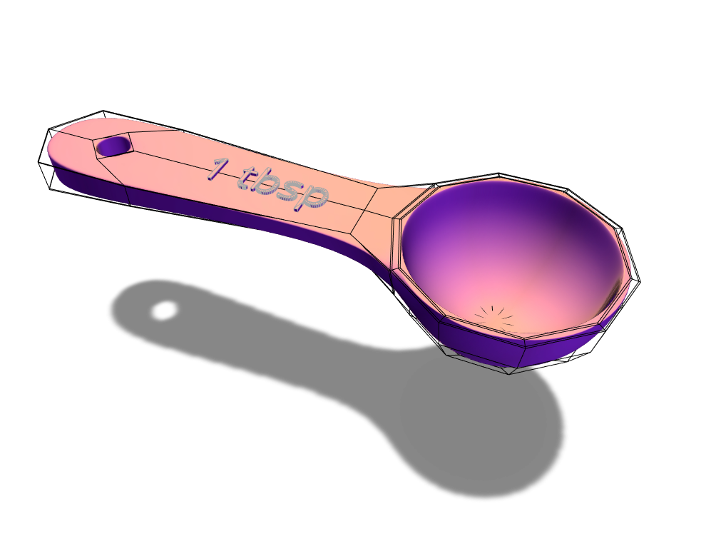 1 table spoon - 3D design by Andy Klement Jan 3, 2018 1 table spoon - 3D design by Andy Klement Jan 3, 2018