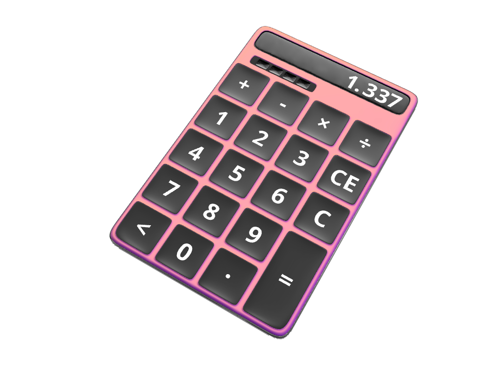 Simple Calculator - 3D design by meshtush Feb 27, 2017 Simple Calculator - 3D design by meshtush Feb 27, 2017