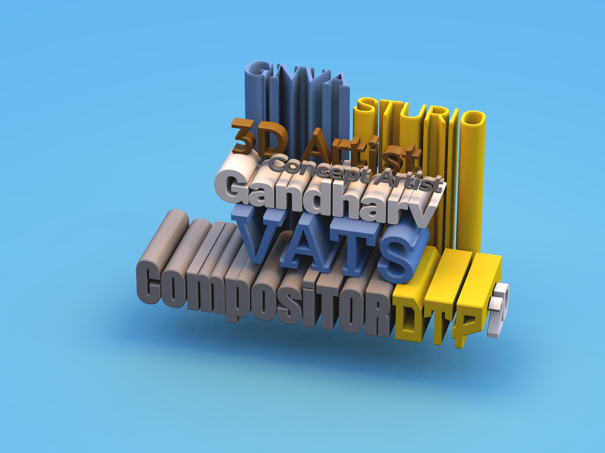 3D text - rewrite the words and change fonts (copy) - 3D design by gandharvvatsis Jul 20, 2018 3D text - rewrite the words and change fonts (copy) - 3D design by gandharvvatsis Jul 20, 2018