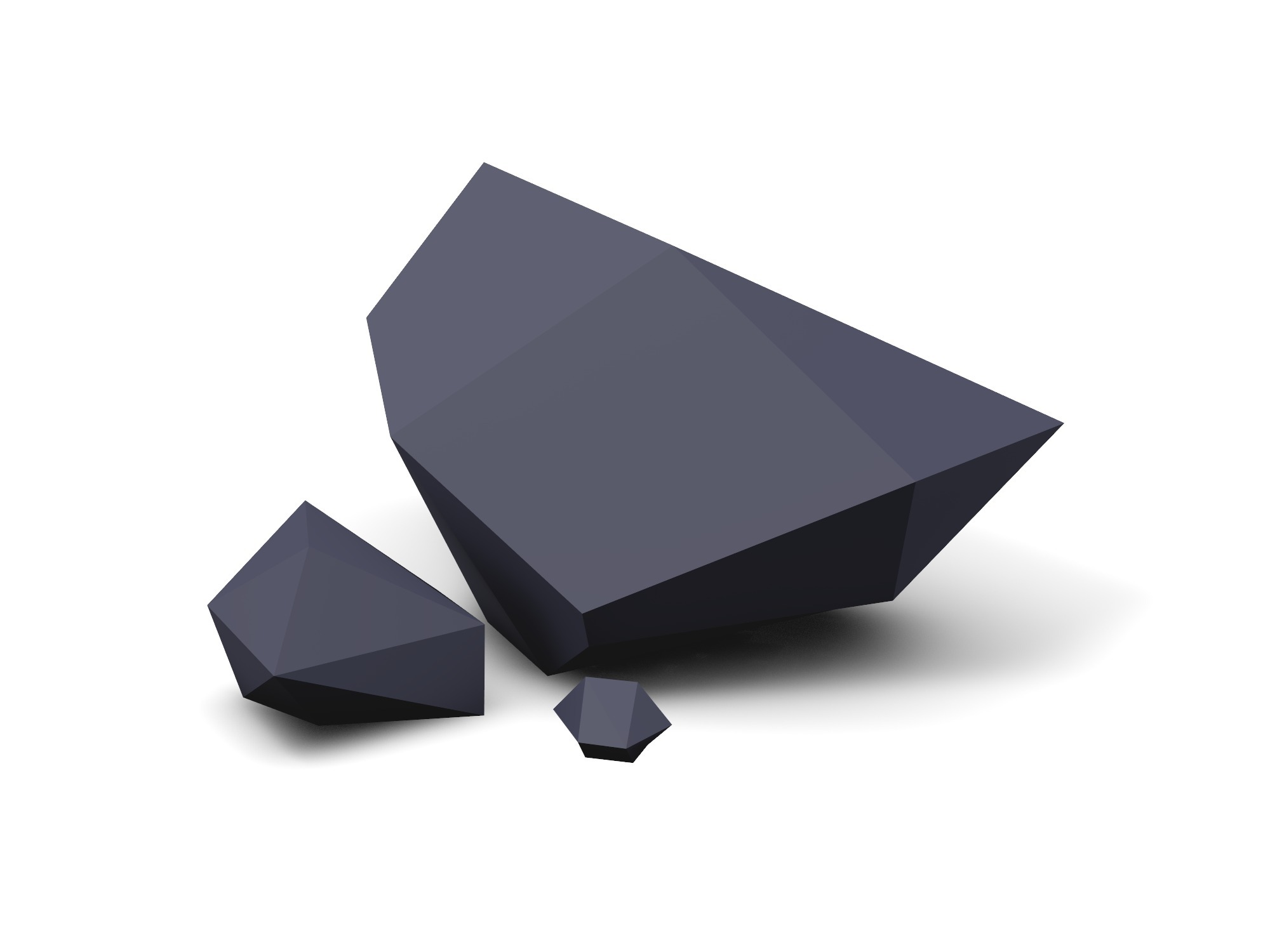 A set of 3 low poly stones - 3D design by Vectary assets Aug 20, 2018 A set of 3 low poly stones - 3D design by Vectary assets Aug 20, 2018