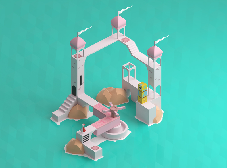 Monument valley fanart - 3D design by VECTARY Jan 22, 2018 Monument valley fanart - 3D design by VECTARY Jan 22, 2018
