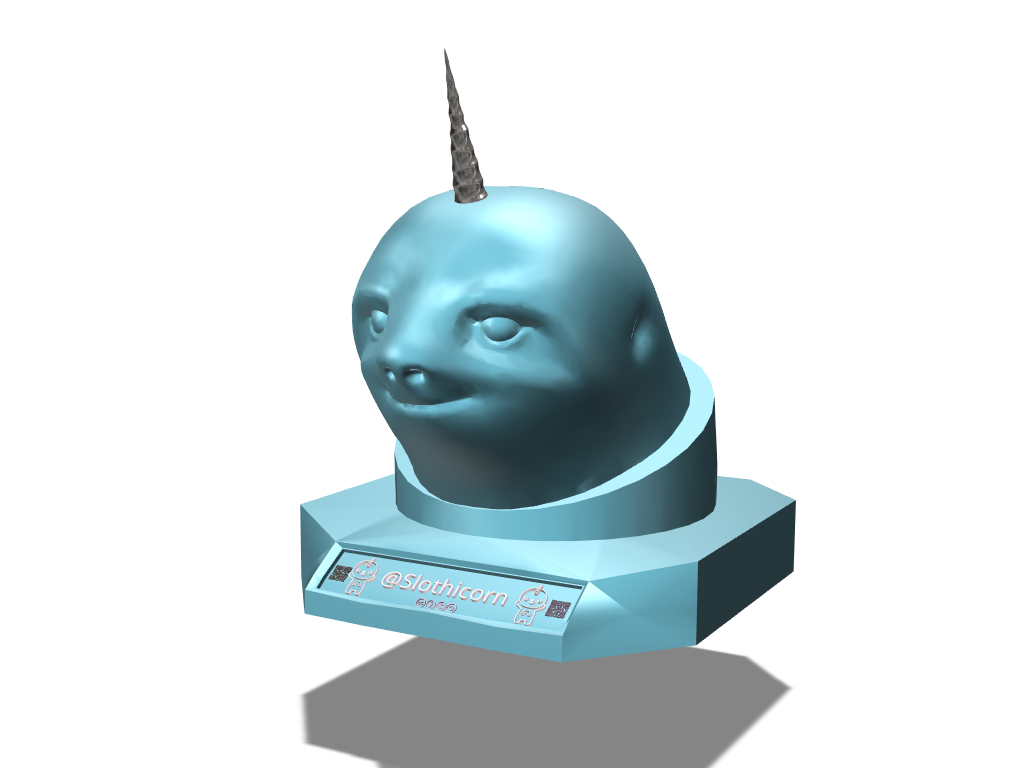 slothicorn bust - 3D design by Peter Bock on Feb 13, 2018 slothicorn bust - 3D design by Peter Bock on Feb 13, 2018