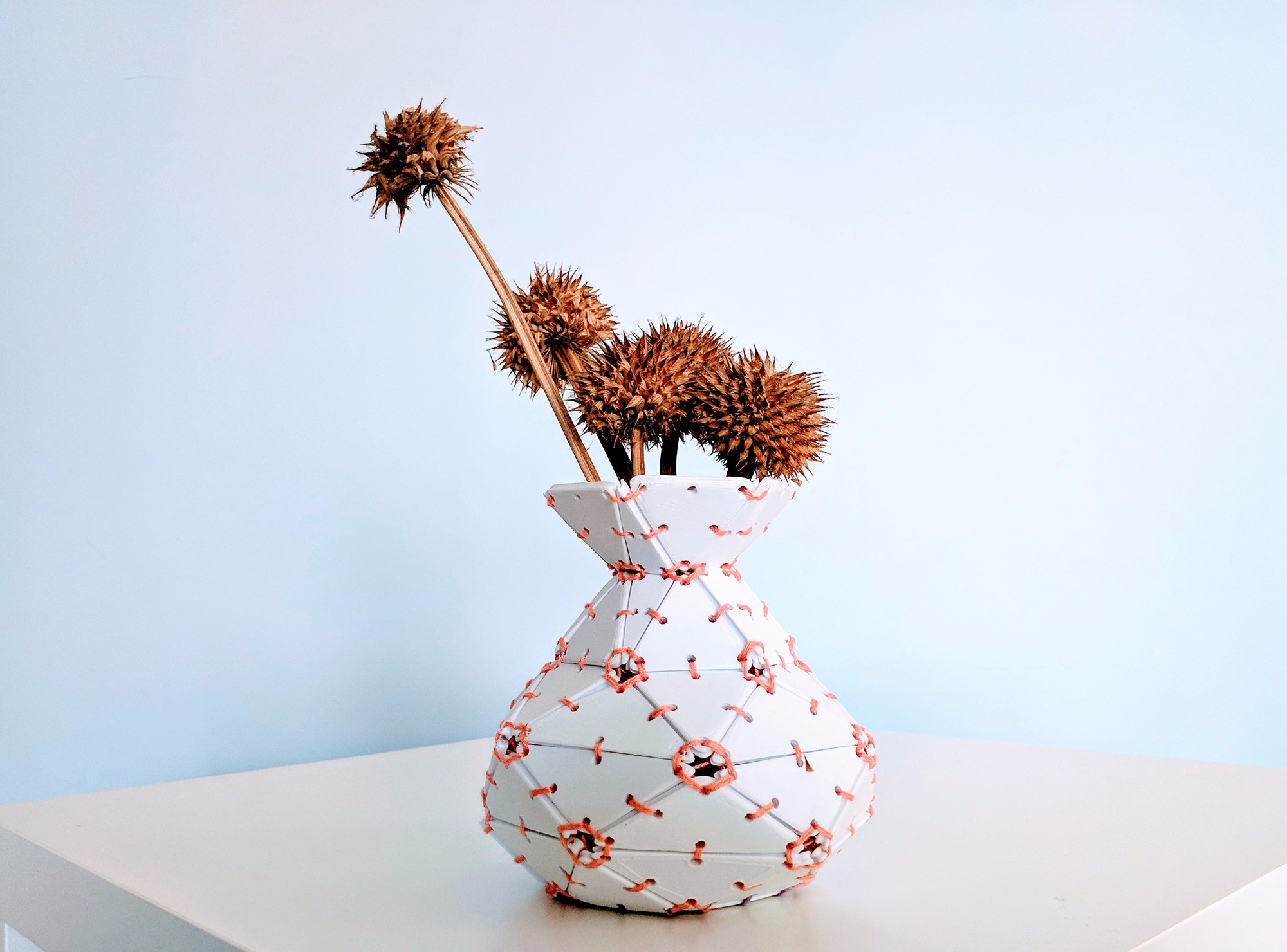 Lace-Up Tiled Vase - 3D design by Clockspring on Sep 16, 2017 Lace-Up Tiled Vase - 3D design by Clockspring on Sep 16, 2017