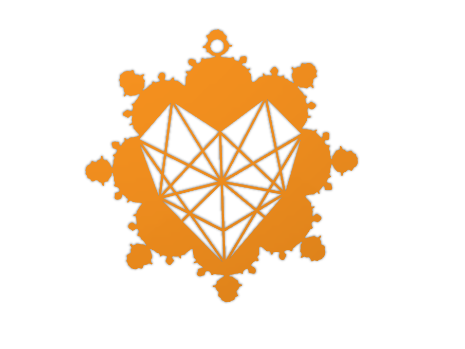 Mandelbrot 6 symmetrical Heart pendant - 3D design by Peter Bock Jun 4, 2018 Mandelbrot 6 symmetrical Heart pendant - 3D design by Peter Bock Jun 4, 2018