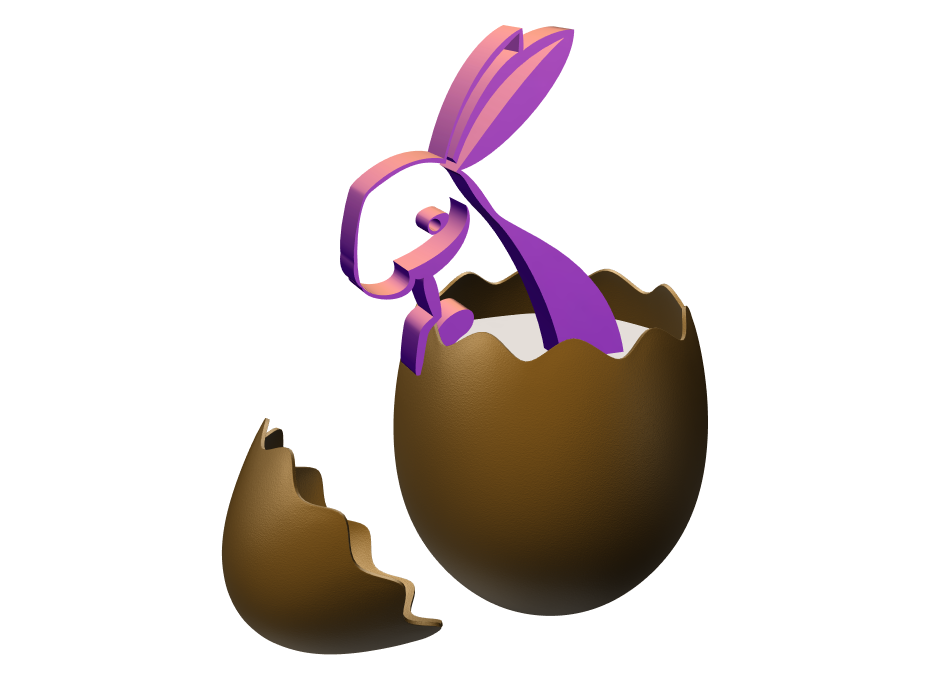 Chocolate Eggbbit - 3D design by Milan Gladiš Apr 15, 2017 Chocolate Eggbbit - 3D design by Milan Gladiš Apr 15, 2017