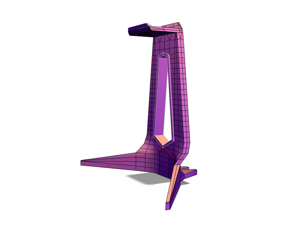 Futuristic Desktop Headphone Stand - (Needs Scaling By User Based on Headphone Size) - 3D design by Highmoose Feb 13, 2018 Futuristic Desktop Headphone Stand - (Needs Scaling By User Based on Headphone Size) - 3D design by Highmoose Feb 13, 2018